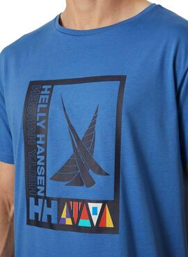 Camiseta Helly Hansen Shoreline Azul para Hombre