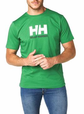 Camiseta Helly Hansen Logo Verde Hombre