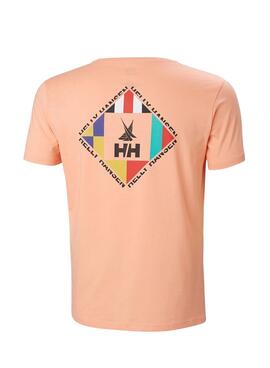 Camiseta Helly Hansen Shoreline Naranja Hombre