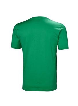 Camiseta Helly Hansen Logo Verde Hombre