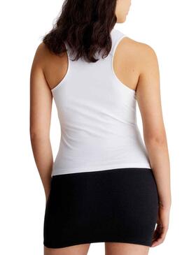 Camiseta Calvin Klein Racer Blanco para Mujer