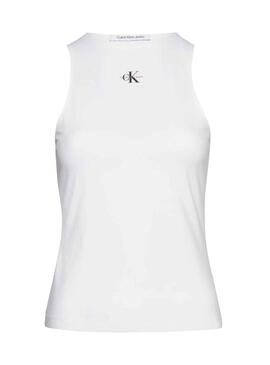 Camiseta Calvin Klein Racer Blanco para Mujer