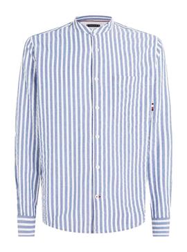 Camisa Tommy Hilfiger Oxford Stripe Azul Hombre