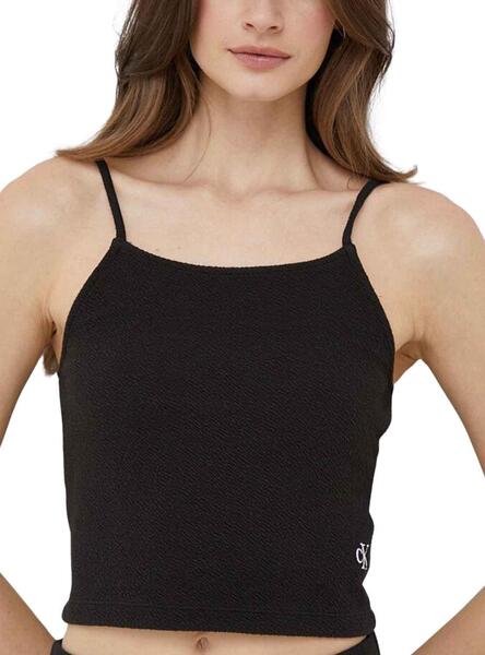 Top Klein Strappy Negro para Mujer
