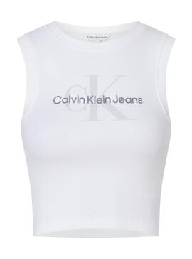 Top Calvin Klein Archival Blanco para Mujer