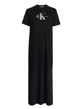 Vestido Calvin Klein Monologo Negro para Mujer