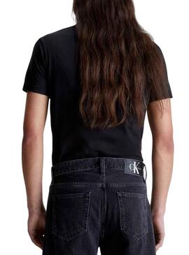 Camiseta Calvin Klein Disrupted Negro para Hombre