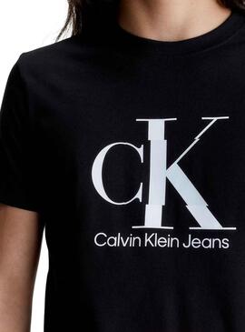 Camiseta Calvin Klein Disrupted Negro para Hombre