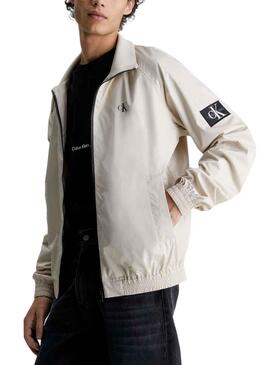 Chaqueta Calvin Klein Harrington Beige para Hombre
