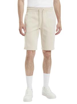 Bermudas Calvin Klein Logo Tape Beige para Hombre