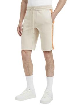 Bermudas Calvin Klein Logo Tape Beige para Hombre