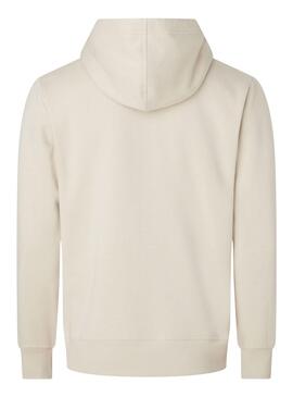 Sudadera Calvin Klein Logo Tape Beige para Hombre