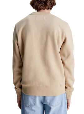 Sudadera Calvin Klein Disrupted Beige para Hombre