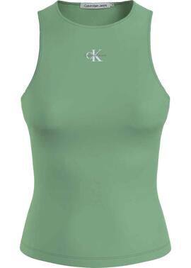 Camiseta Calvin Klein Racer Verde para Mujer