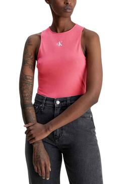 Camiseta Calvin Klein Racer Rosa para Mujer