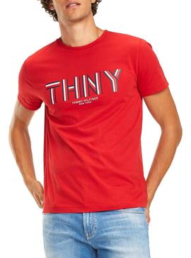 Camiseta Tommy Hilfiger Corp Rojo Hombre