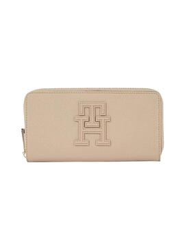 Cartera Tommy Hilfiger Logo Beige para Mujer