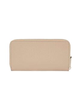 Cartera Tommy Hilfiger Logo Beige para Mujer