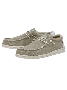 Zapatos Hey Dude Wally Braided Beige Hombre