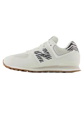 Zapatillas New Balance 574 Blanco Animal Print