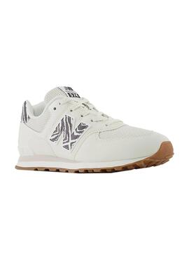 Zapatillas New Balance 574 Blanco Animal Print