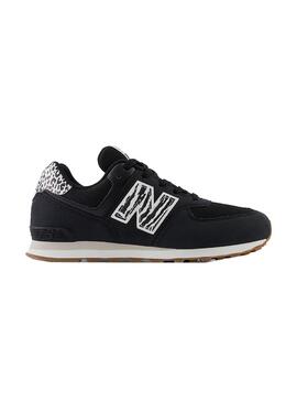 Zapatillas New Balance 574 Negro Animal Print