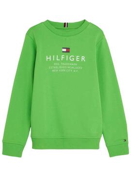 Sudadera Tommy Hilfiger Spring Verde para Niño