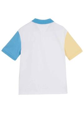 Polo Tommy Hilfiger Basic Colorblock Blanco Niño