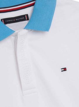 Polo Tommy Hilfiger Basic Colorblock Blanco Niño