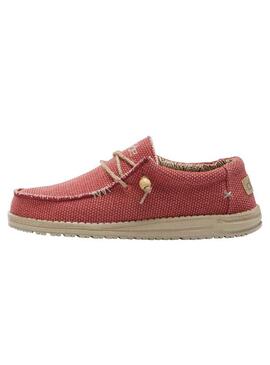 Zapatos Hey Dude Wally Braided Rojo para Hombre