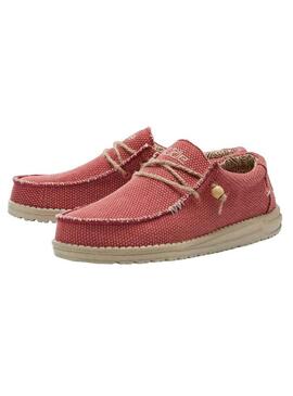 Zapatos Hey Dude Wally Braided Rojo para Hombre