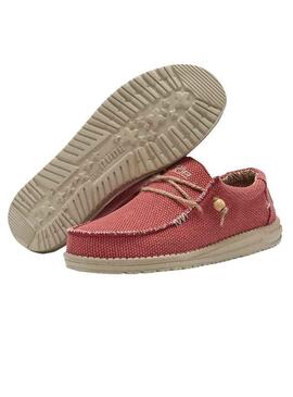 Zapatos Hey Dude Wally Braided Rojo para Hombre