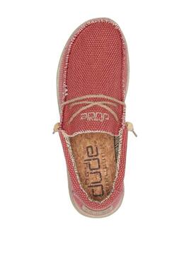 Zapatos Hey Dude Wally Braided Rojo para Hombre