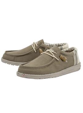 Zapatos Hey Dude Wally Linen Verde para Hombre