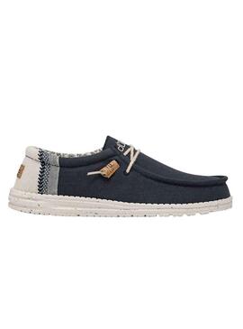 Zapatos Hey Dude Wally Linen Marino Hombre