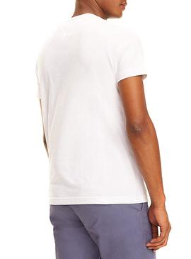 Camiseta Tommy Hilfiger Corp Flag Blanco Hombre