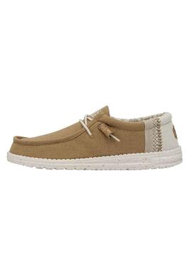 Zapatos Hey Dude Wally Linen Camel para Hombre