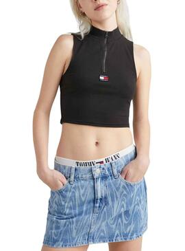 Camiseta Tommy Jeans Perkins Negro para Mujer