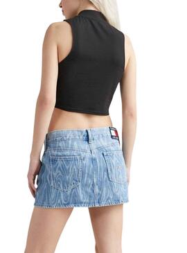 Camiseta Tommy Jeans Perkins Negro para Mujer