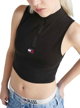 Camiseta Tommy Jeans Perkins Negro para Mujer