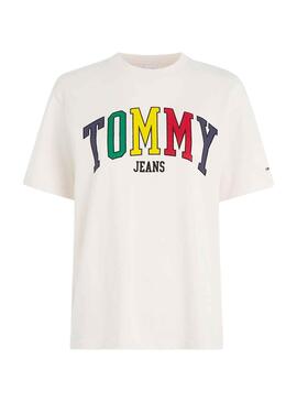 Camiseta Tommy Jeans Colours Rosa para Mujer