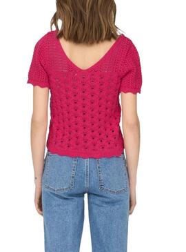 Camiseta Only Becca Rosa para Mujer