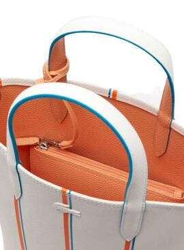 Bolso Lacoste Rayures Blanco para Mujer