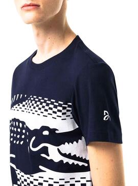 Camiseta Lacoste x Novak Djokovic Marino Hombre