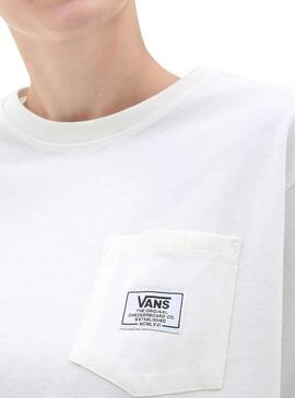 Camiseta Vans Pocket Blanco para Mujer
