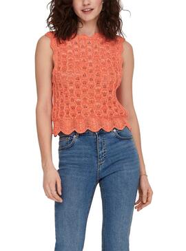 Top Only Luna De Punto Naranja Para Mujer