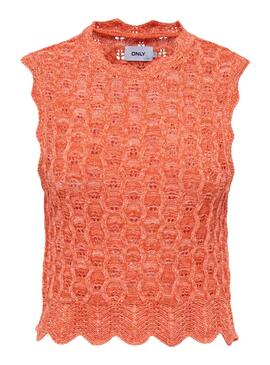 Top Only Luna De Punto Naranja Para Mujer