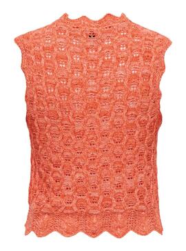 Top Only Luna De Punto Naranja Para Mujer