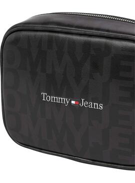 Bolso Tommy Jeans Bandolera Logomanía Negro Mujer