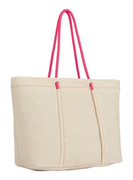 Bolso Tote Tommy Jeans De Playa Beige Para Mujer